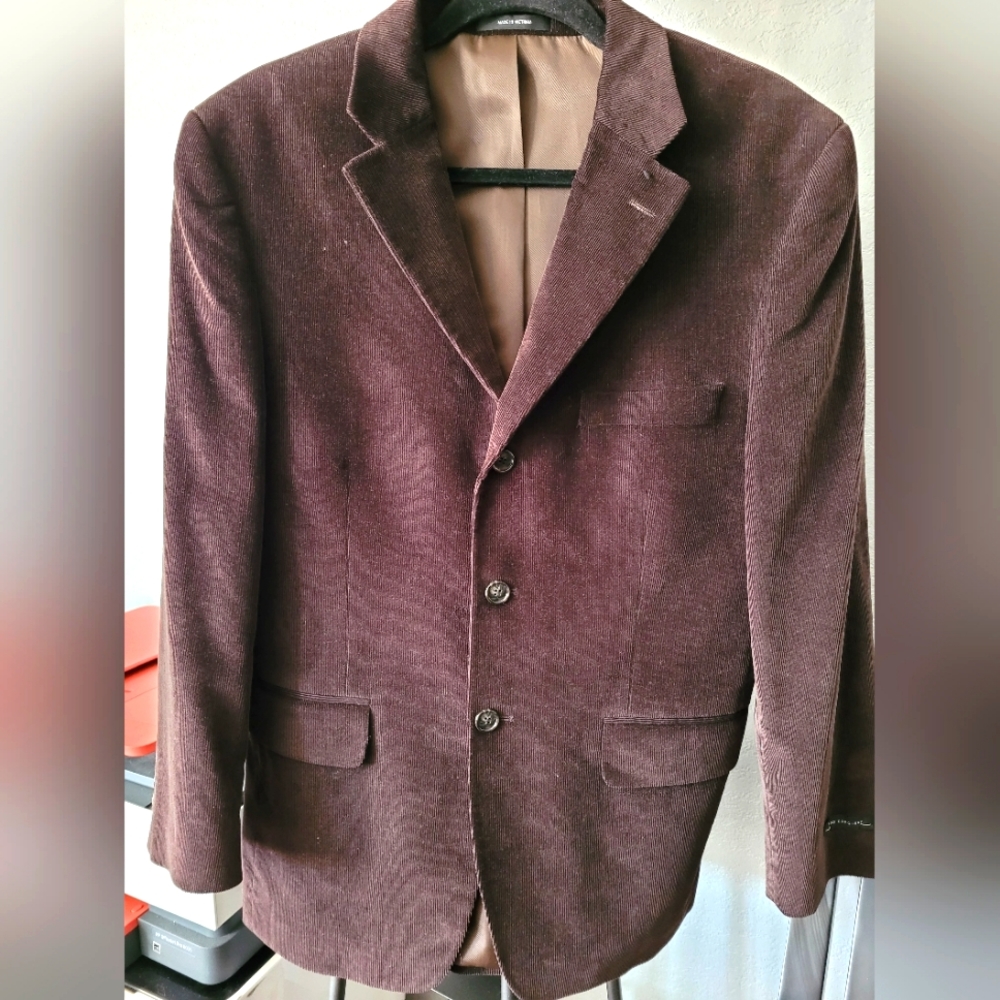 ALFANI Medium Corduroy Suite Chocolate Brown Exclusively For Macy's!